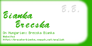 bianka brecska business card